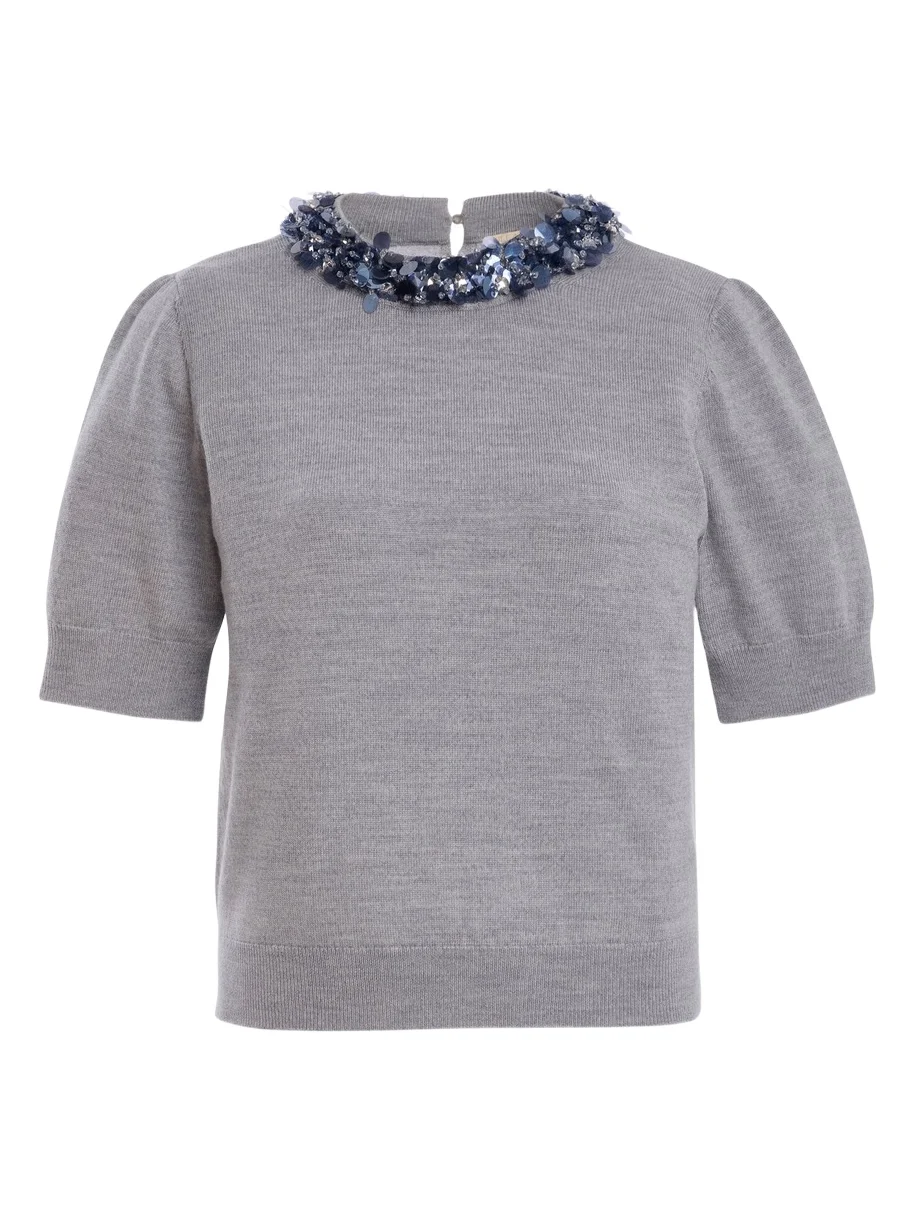 Ulla Johnson Jude Embellished Wool Top