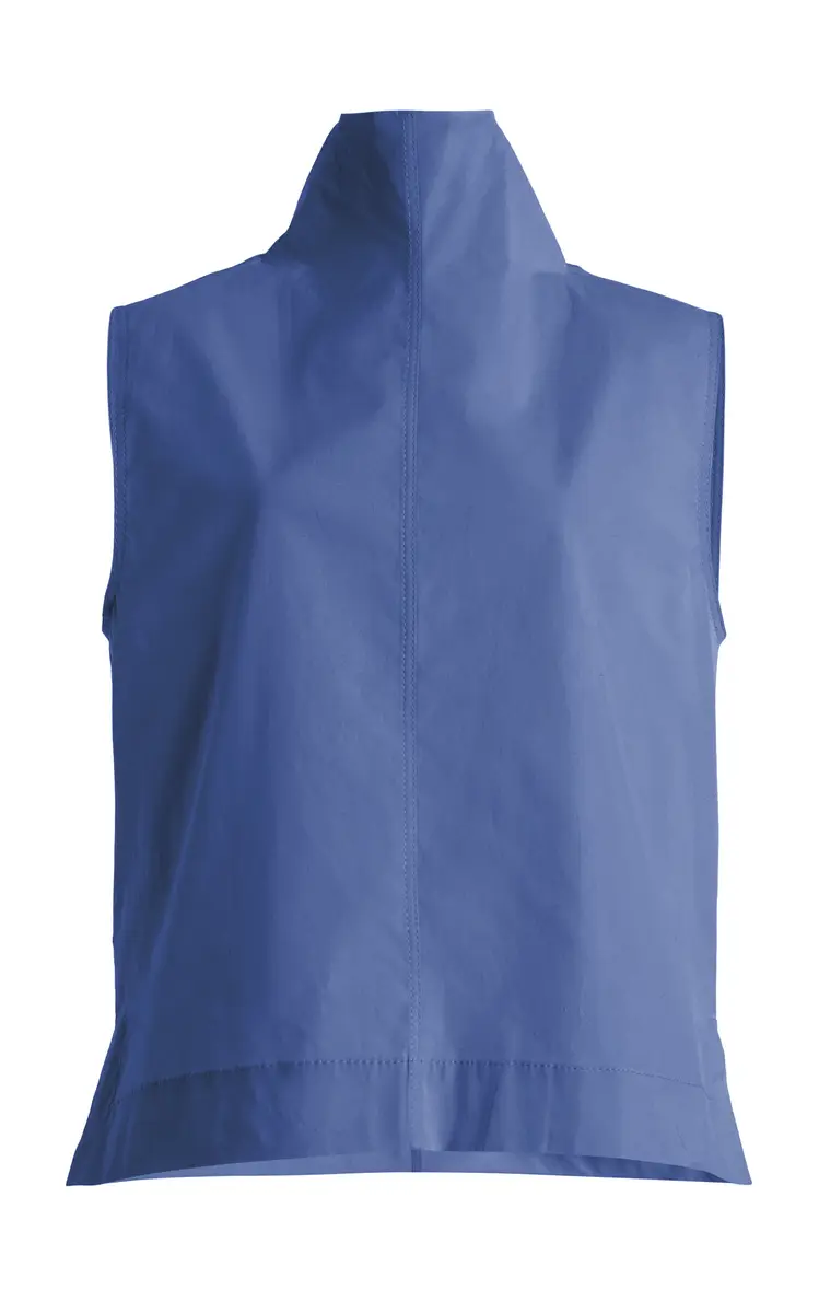 Brandon Maxwell The Finn Tie-Neck Cotton Top | Image 1 Brandon Maxwell The Finn Tie-Neck Cotton Top | Image 1