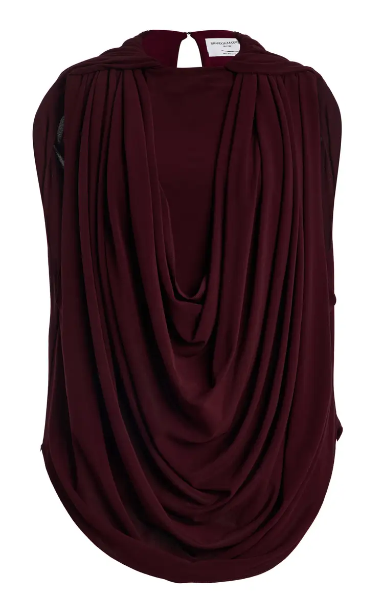 Brandon Maxwell Astor Draped Top | Image 1 Brandon Maxwell Astor Draped Top | Image 1