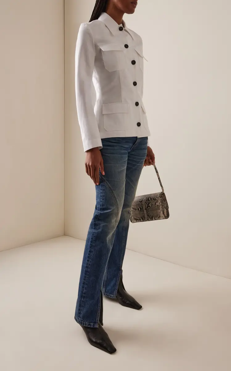Brandon Maxwell The Campbell Cotton Spiral-Seam Jeans | Thumbnail 2 Brandon Maxwell The Campbell Cotton Spiral-Seam Jeans | Thumbnail 2
