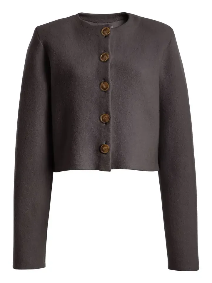 The Ryder Cropped Virgin-Wool Jacket The Ryder Cropped Virgin-Wool Jacket
