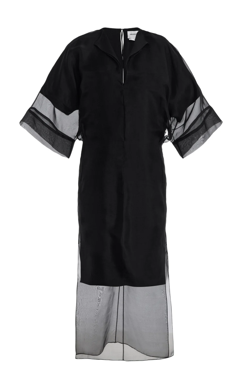Brandon Maxwell The Zuri Blouson Silk Midi Dress
