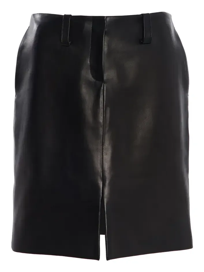 The Lex Pencil Leather Mini Skirt The Lex Pencil Leather Mini Skirt