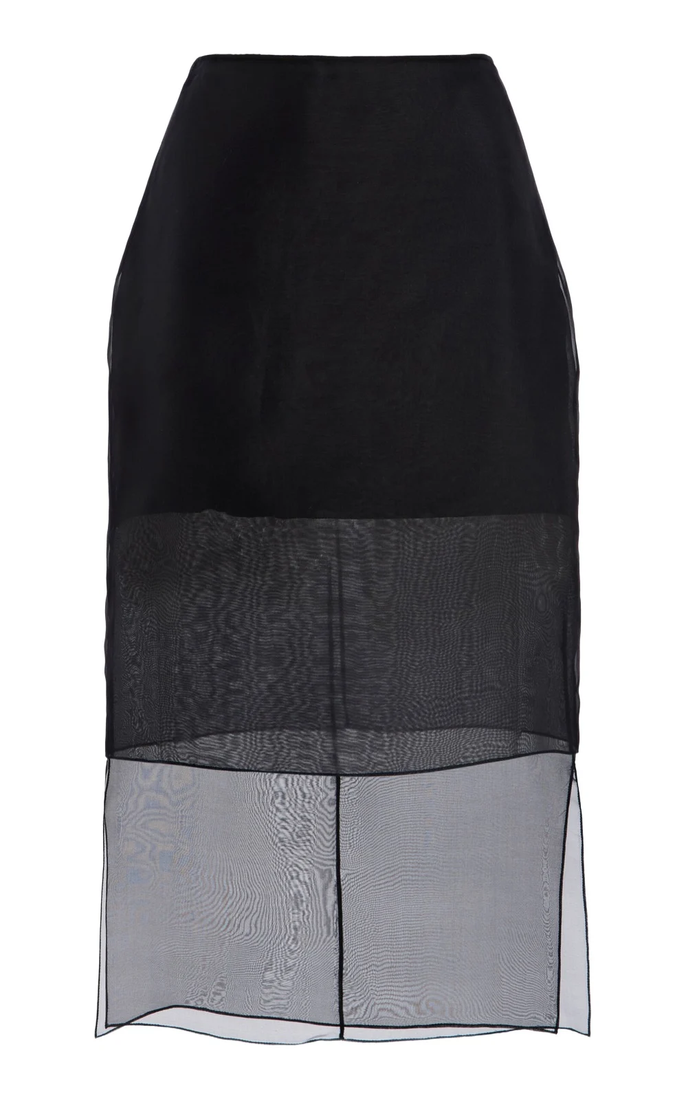 The Brett Sheer-Overlay Silk Midi Skirt The Brett Sheer-Overlay Silk Midi Skirt