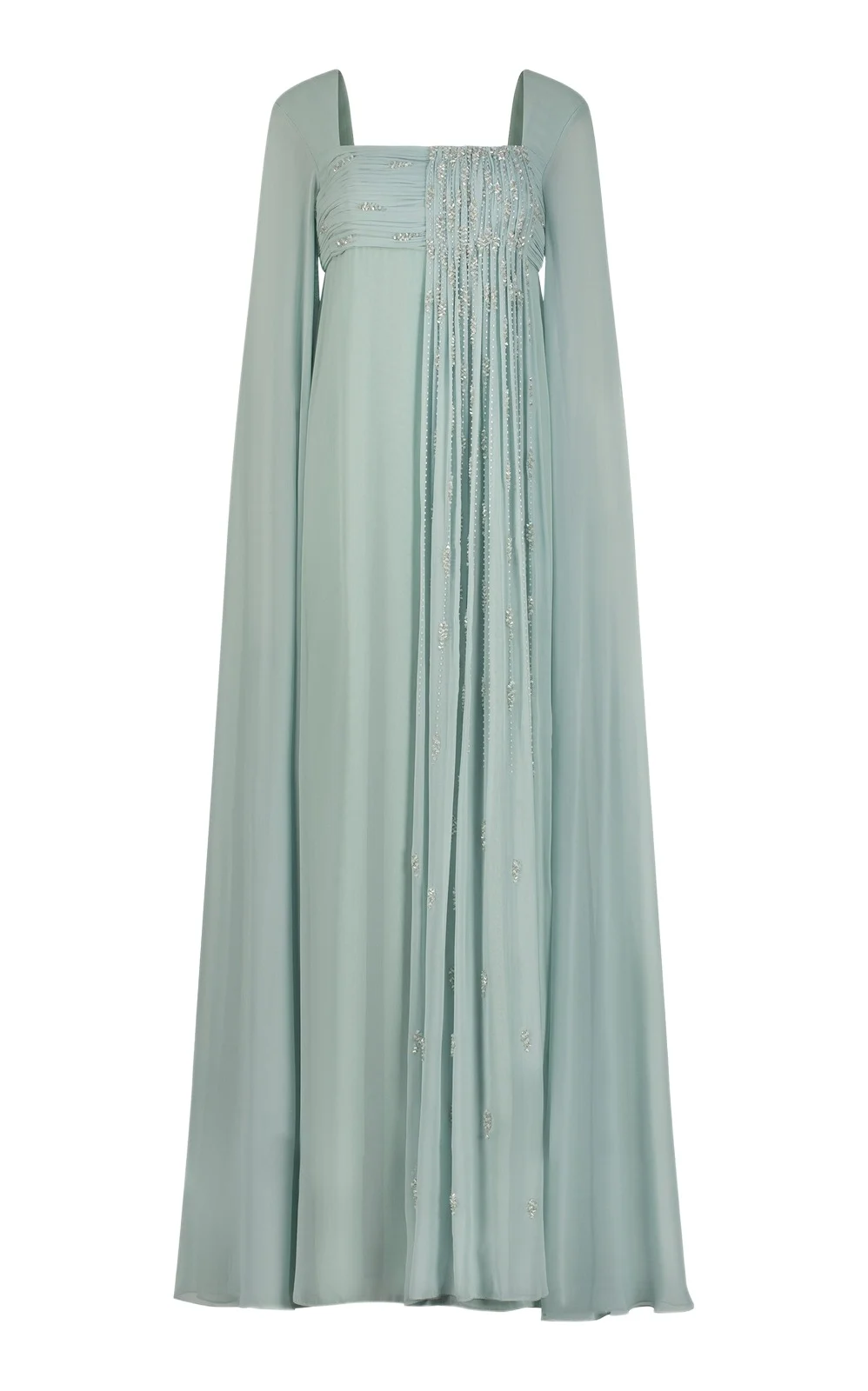 Zenith Pleated Embellished Chiffon Caftan Dress Zenith Pleated Embellished Chiffon Caftan Dress