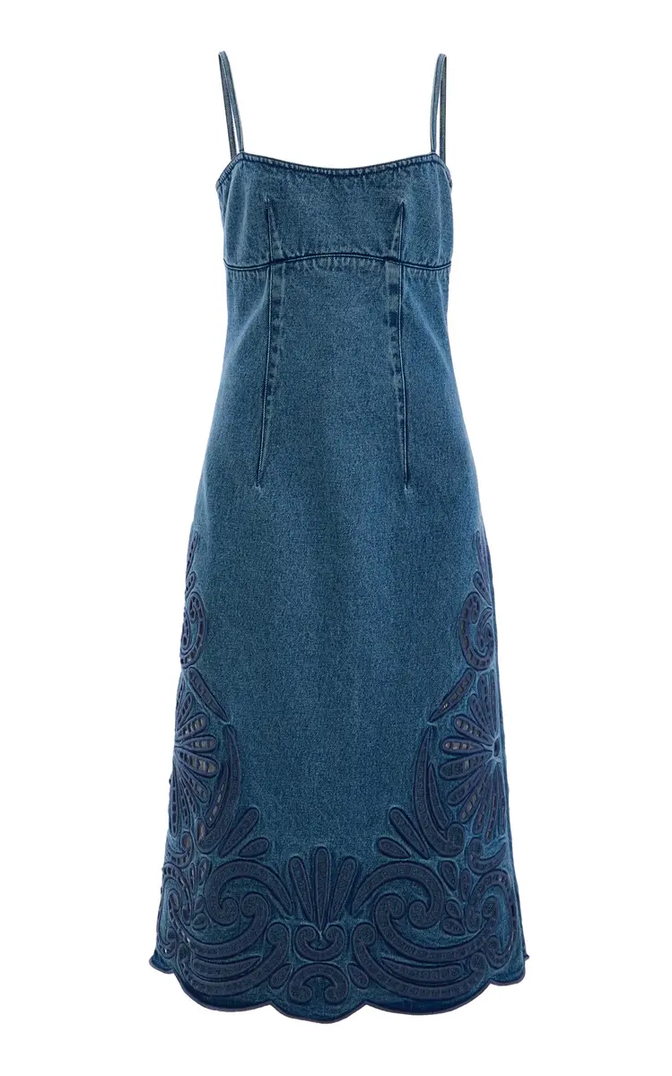 Ulla Johnson The Jane Eyelet Denim Midi Dress | Thumbnail 7 Ulla Johnson The Jane Eyelet Denim Midi Dress | Thumbnail 7