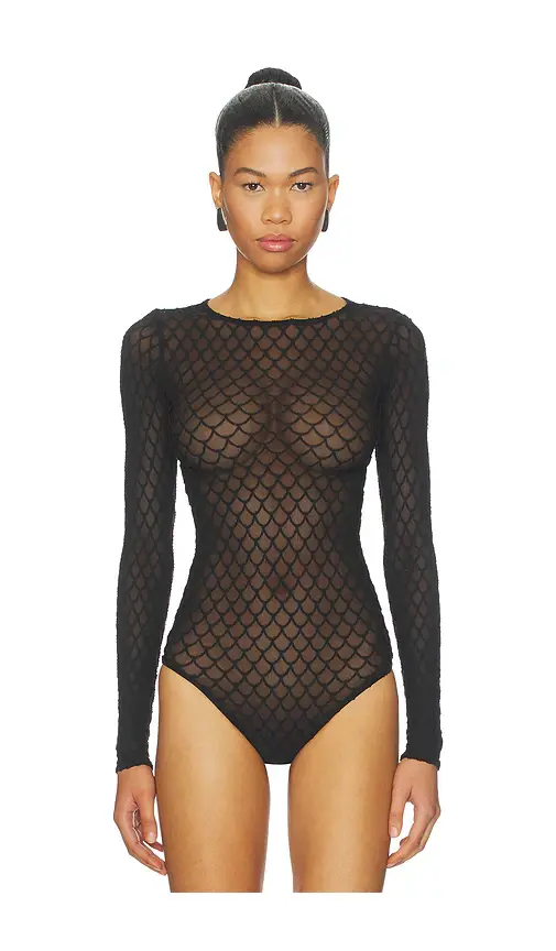 Wolford Velvet Net Illusion Bodysuit | Thumbnail 2 Wolford Velvet Net Illusion Bodysuit | Thumbnail 2
