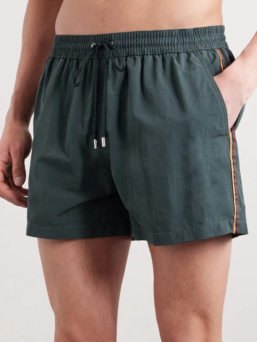 Paul Smith Straight-Leg Short-Length Recycled Swim Shorts - Men | Thumbnail 2