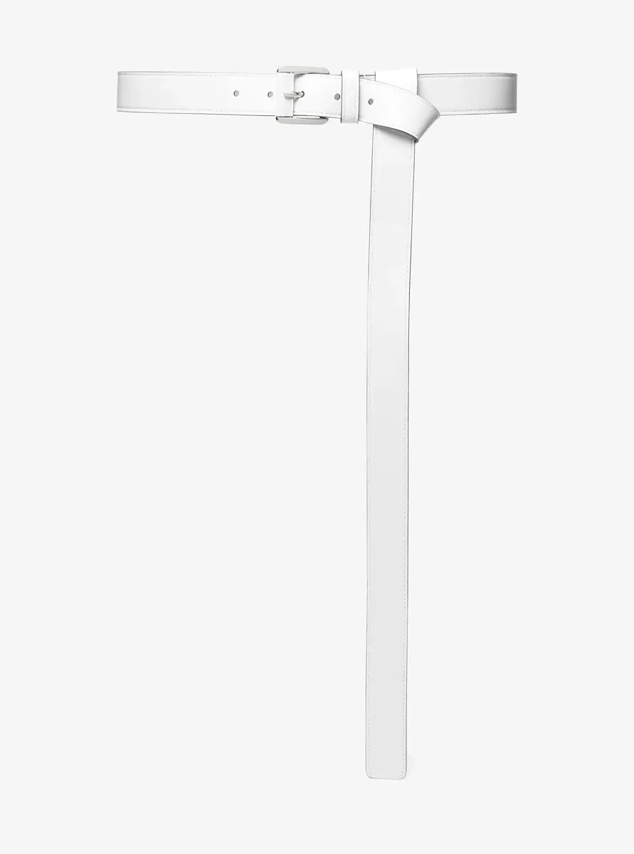 Michael Kors Collection Jodi Leather Waist Belt in White | Thumbnail 8 Michael Kors Collection Jodi Leather Waist Belt in White | Thumbnail 8