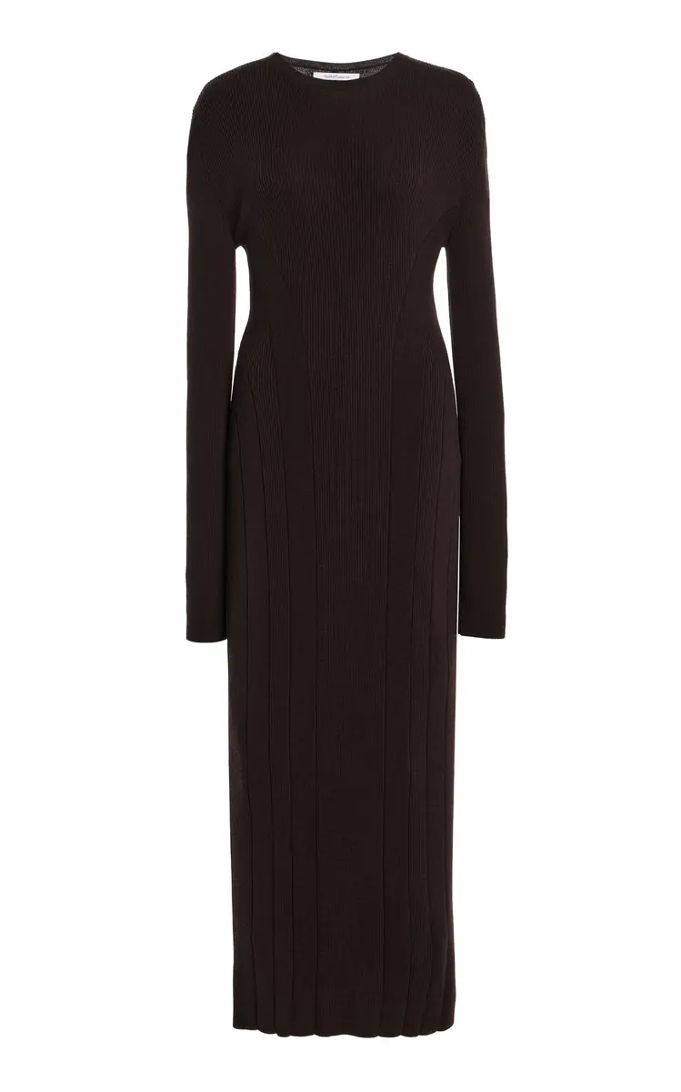 Another Tomorrow Ribbed Wool Dress | Thumbnail 3 Another Tomorrow Ribbed Wool Dress | Thumbnail 3