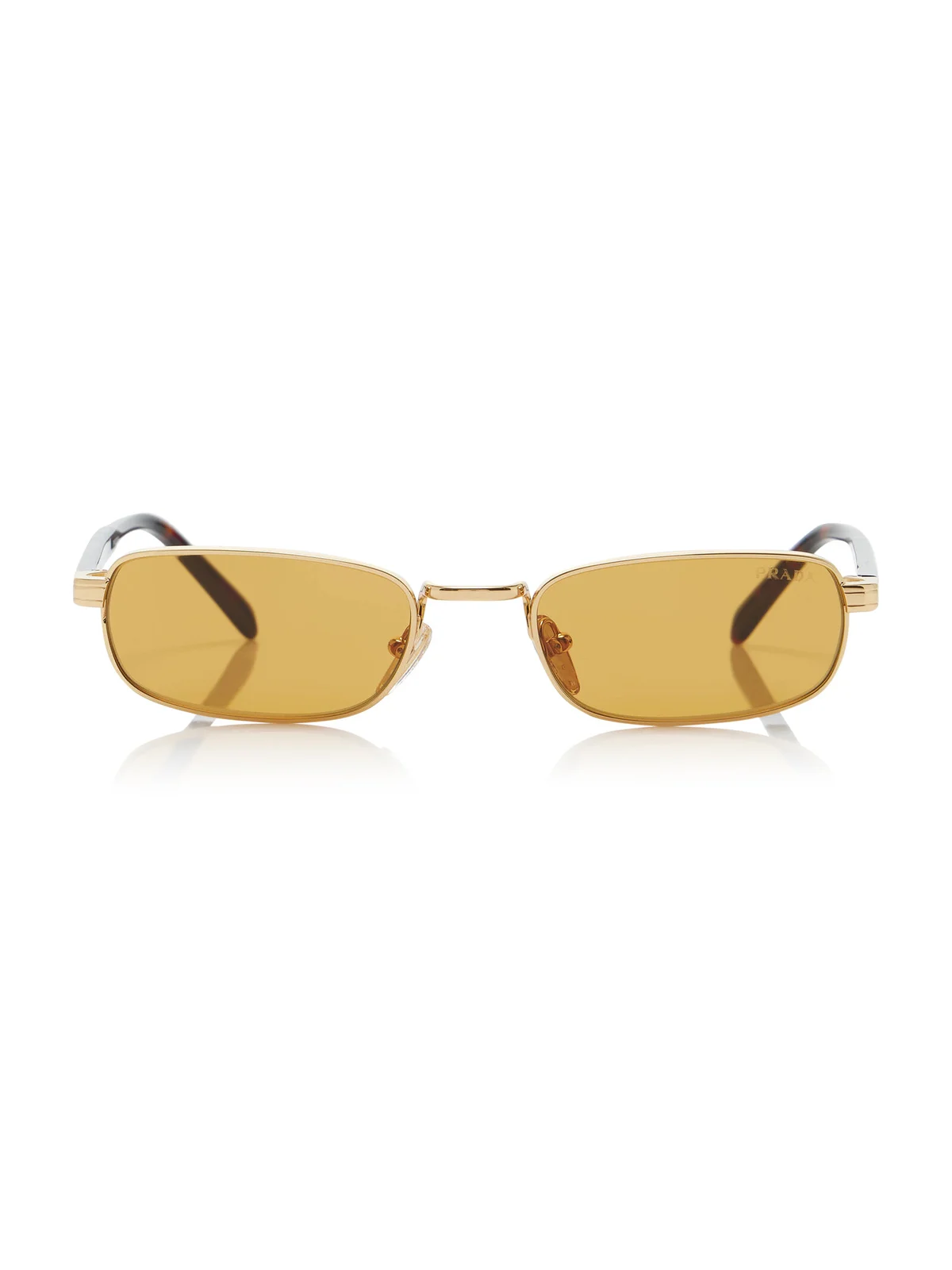 Prada Square-Frame Metal Sunglasses