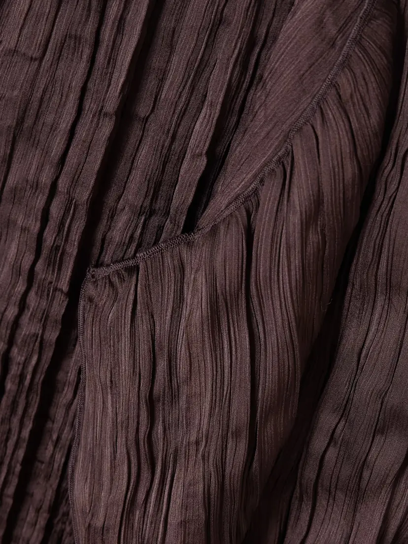 Staud Mai Draped Plissé-satin Midi Skirt | Thumbnail 5 Staud Mai Draped Plissé-satin Midi Skirt | Thumbnail 5