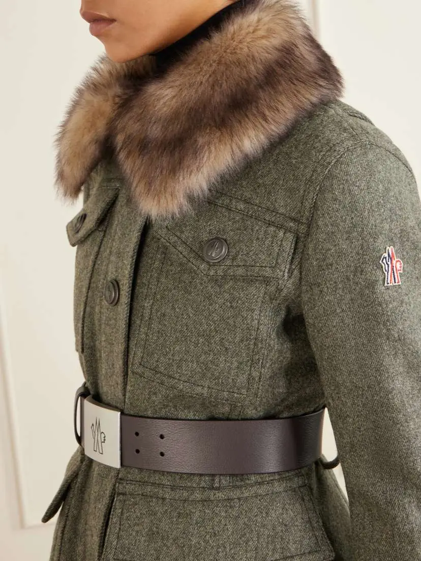 Moncler Grenoble Devez Shearling-trimmed Wool-gabardine Ski Jacket | Thumbnail 6