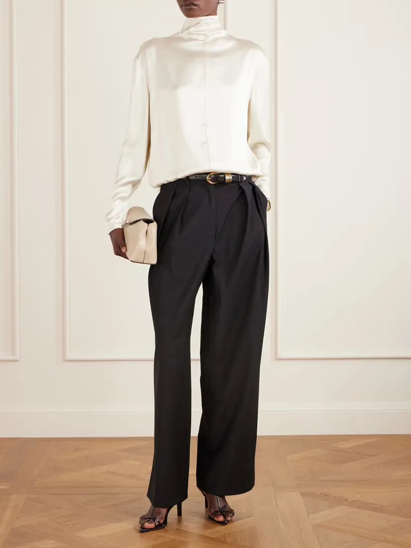 TOTEME Satin Turtleneck Blouse | Thumbnail 2 TOTEME Satin Turtleneck Blouse | Thumbnail 2