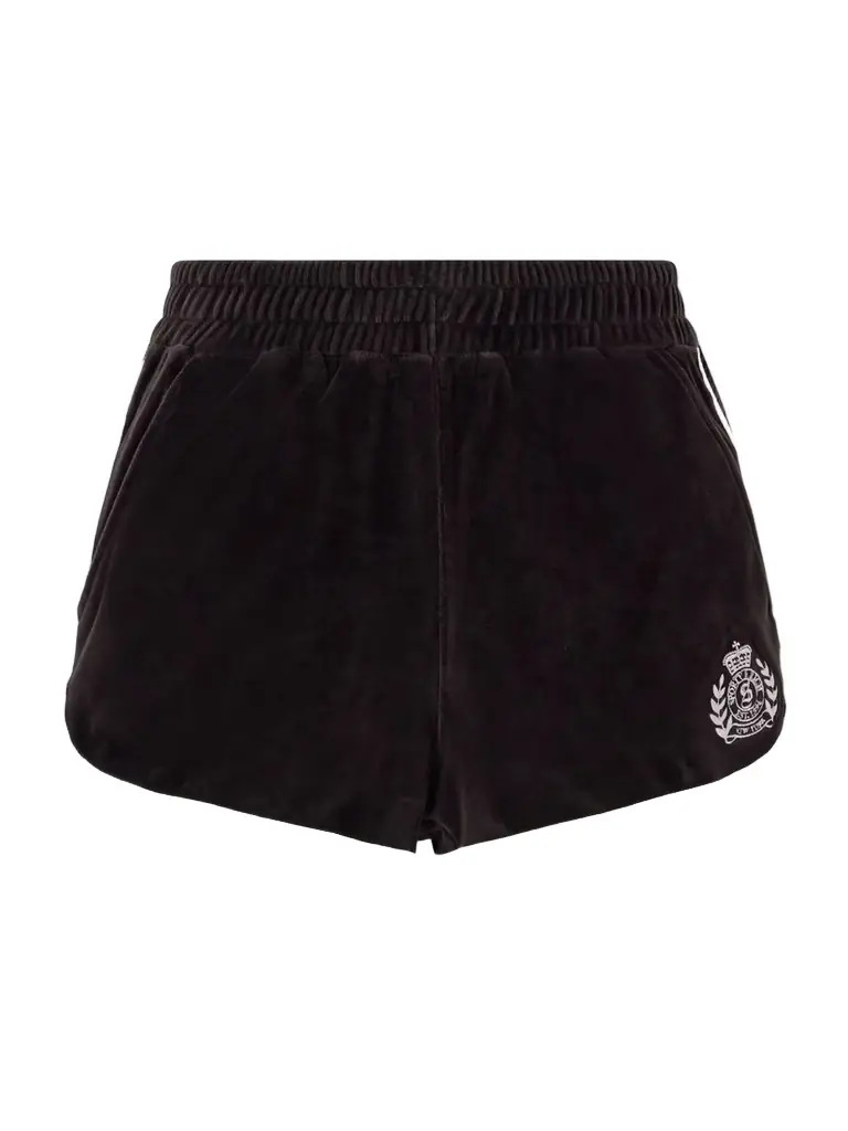 Embroidered Cotton-velour Shorts Embroidered Cotton-velour Shorts