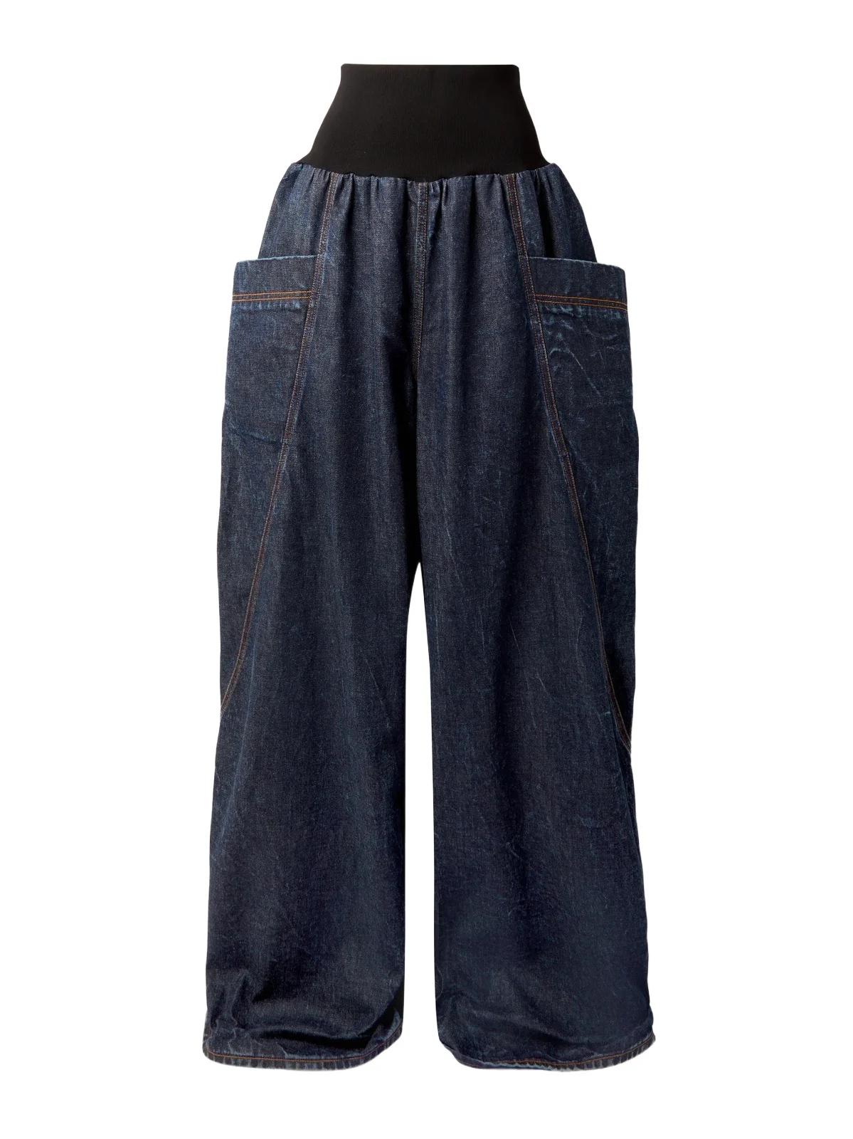 Jersey-trimmed High-rise Wide-leg Jeans Jersey-trimmed High-rise Wide-leg Jeans