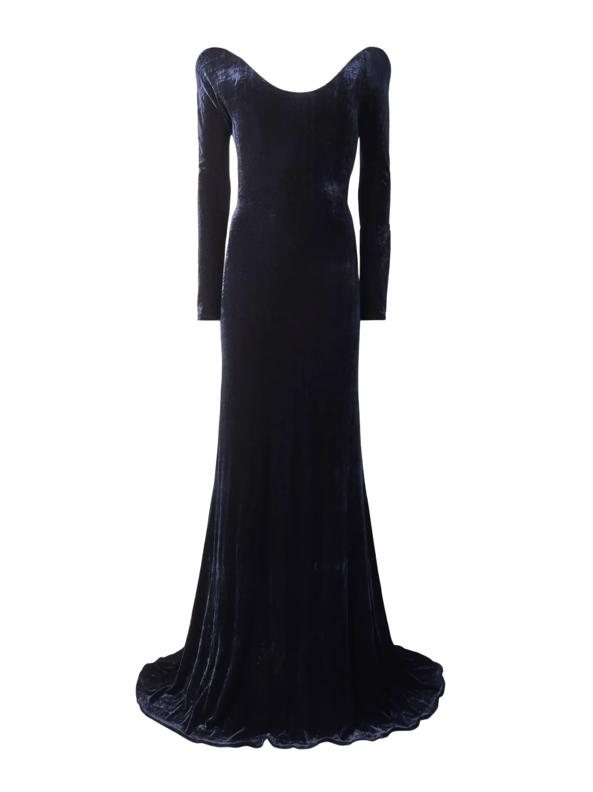 Off-the-shoulder Velvet Gown