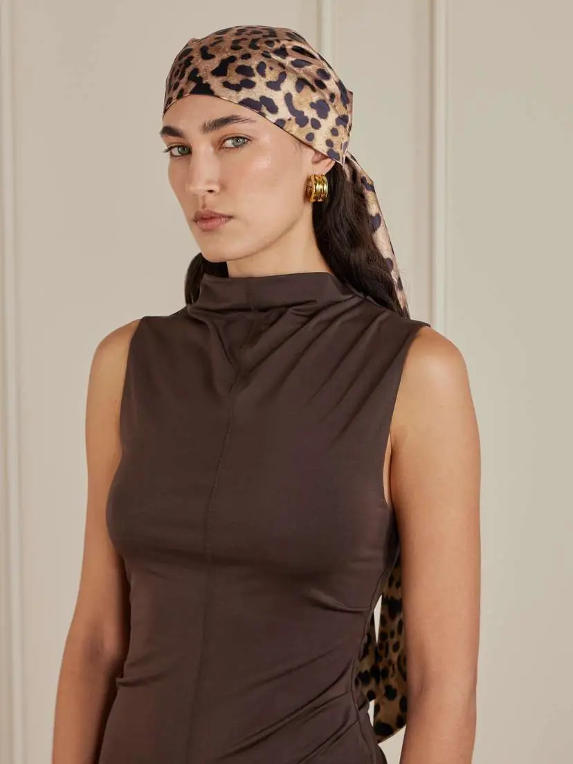 Eugenia Kim Gigi Leopard-print Satin-twill Headscarf | Thumbnail 2 Eugenia Kim Gigi Leopard-print Satin-twill Headscarf | Thumbnail 2