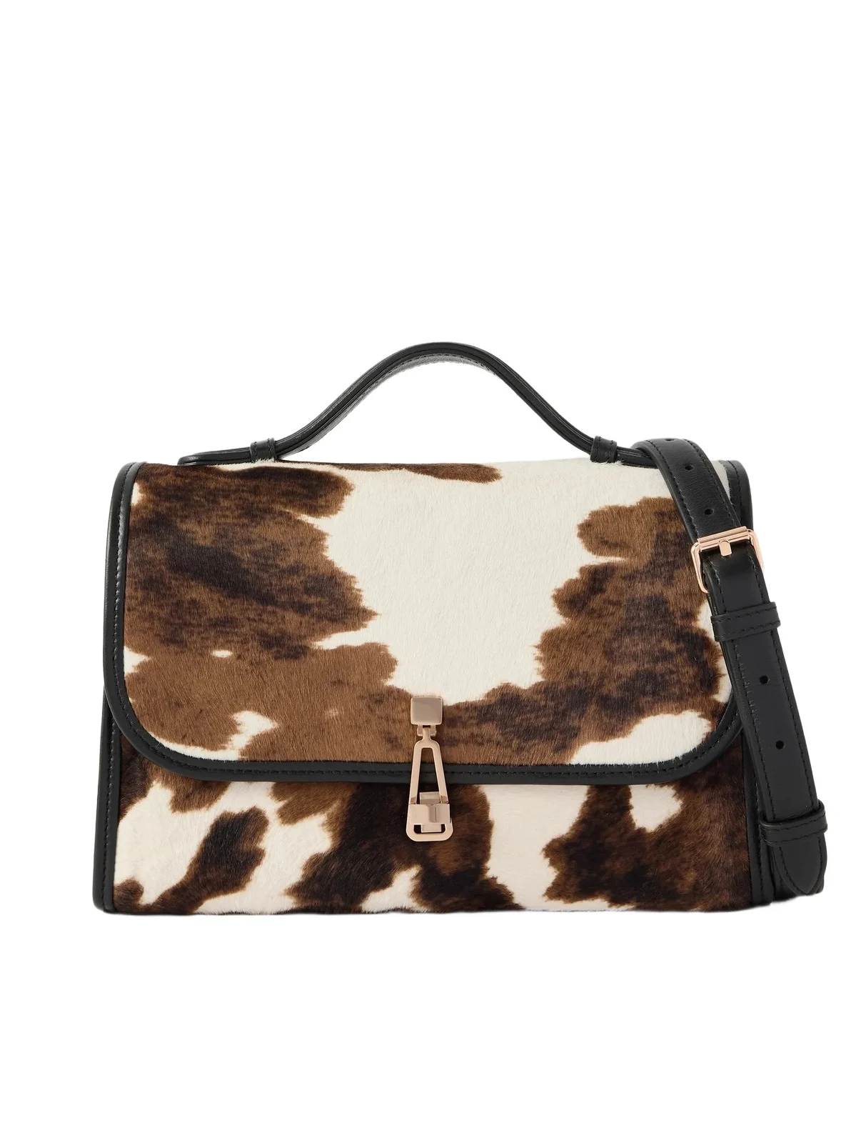 Leonora Medium Cow-print Calf Hair Top-handle Bag Leonora Medium Cow-print Calf Hair Top-handle Bag