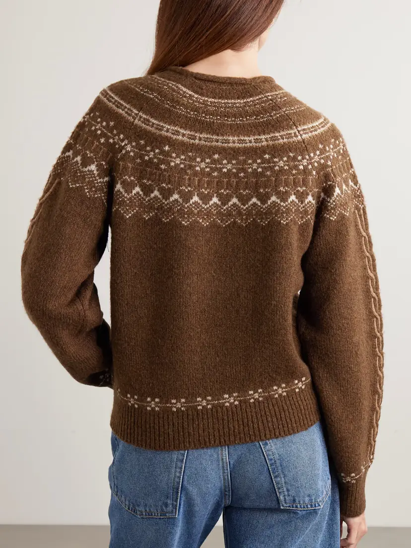 Guest In Residence Cloud Chalet Fair Isle Wool And Cashmere-blend Sweater | Thumbnail 3