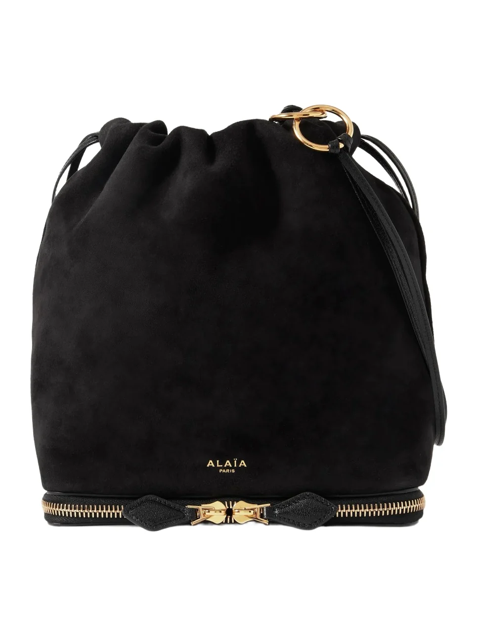 Le Pochon Leather-trimmed Suede Shoulder Bag Le Pochon Leather-trimmed Suede Shoulder Bag