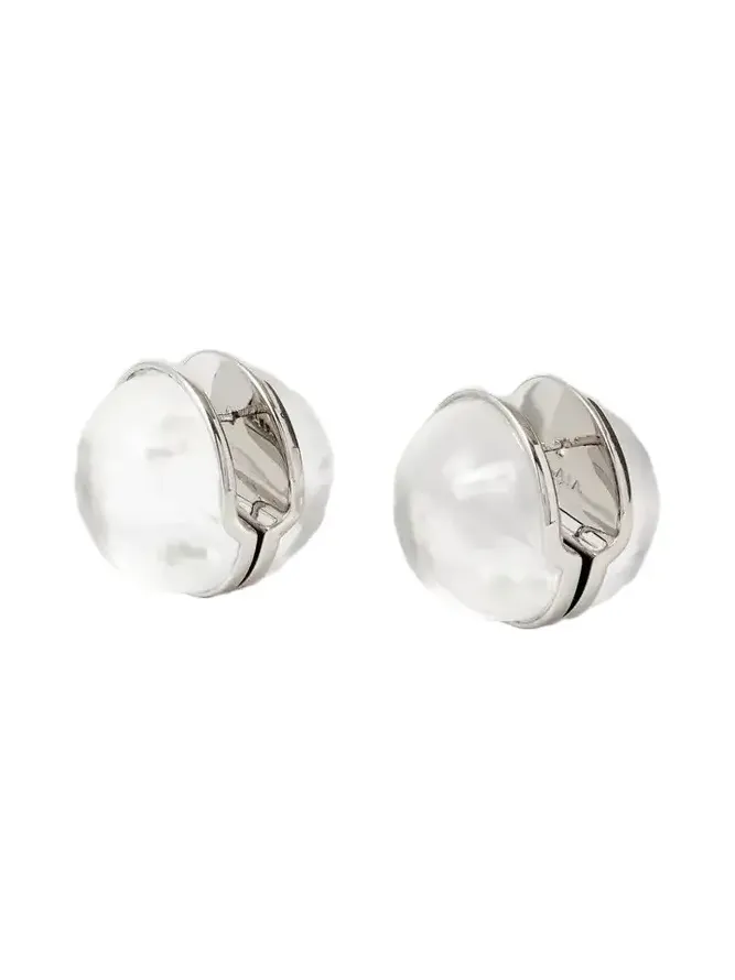 Sphere Silver-tone Crystal Earrings Sphere Silver-tone Crystal Earrings