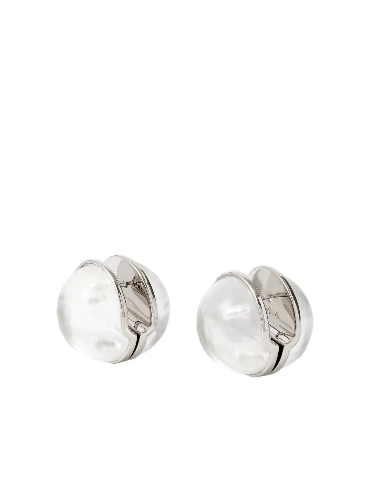 ALAÏA Sphere Silver-tone Crystal Earrings