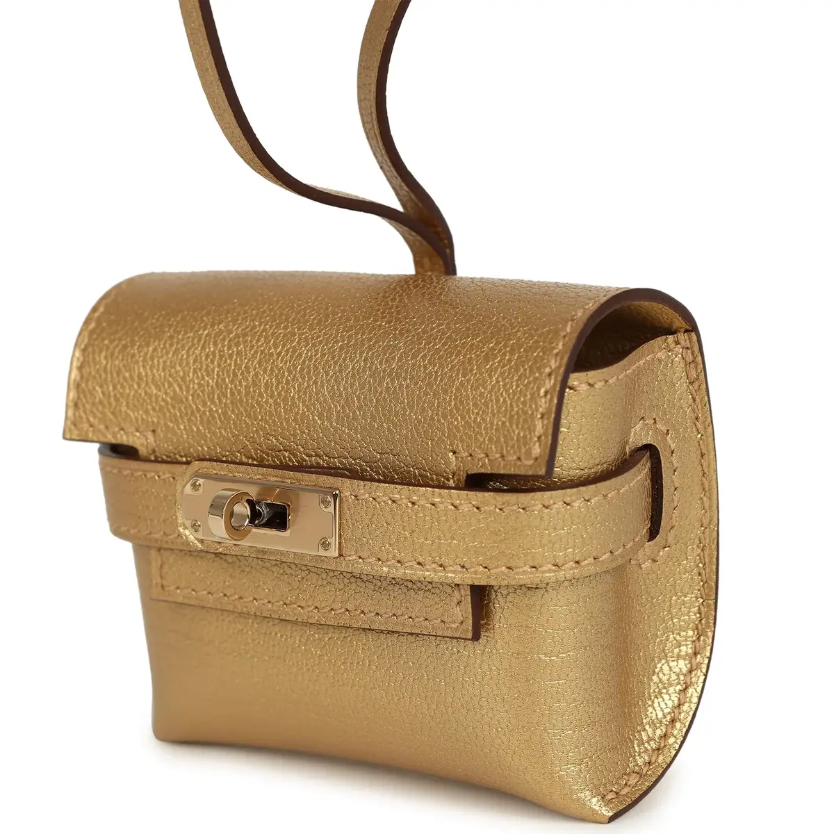 HERMÈS Hermes Kelly Festival Bag Charm Dore Chevre Chamkilight Permabrass Hardware | Thumbnail 5 HERMÈS Hermes Kelly Festival Bag Charm Dore Chevre Chamkilight Permabrass Hardware | Thumbnail 5