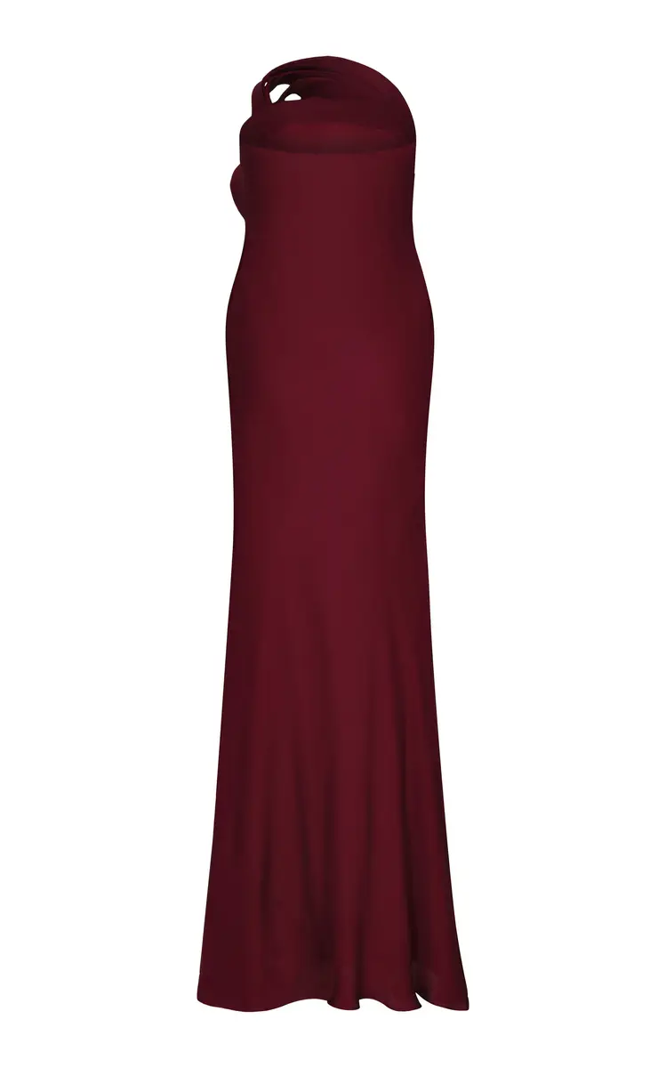 ANDRES OTALORA Vida Entera Strapless Georgette-Silk Maxi Dress | Thumbnail 3