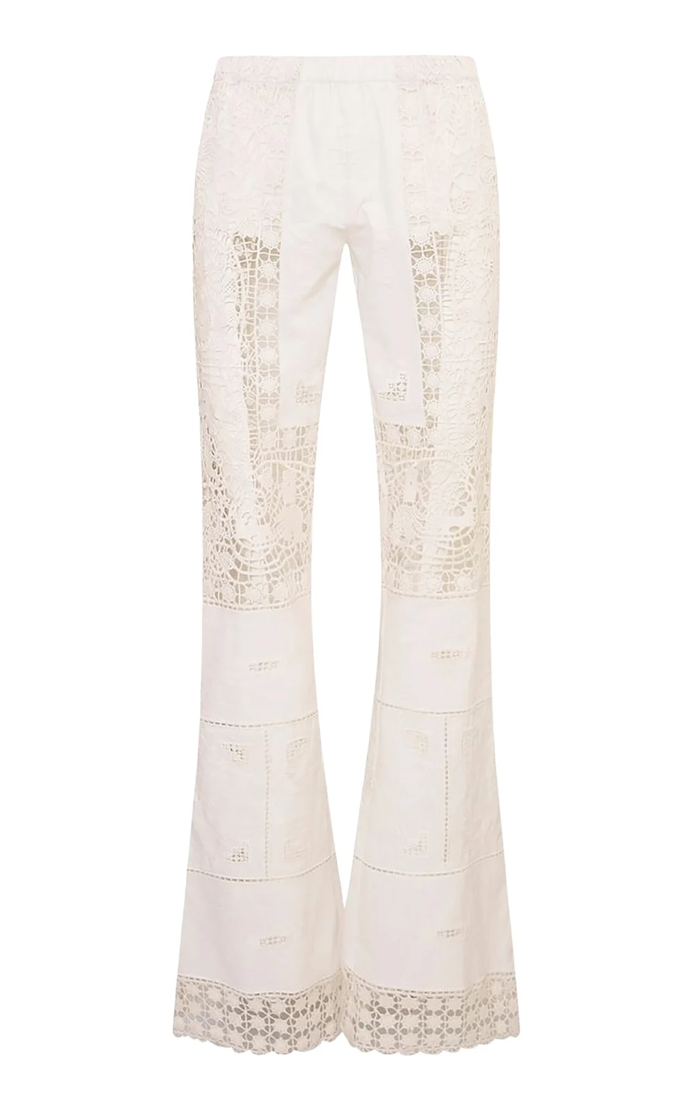 LoveShackFancy Lilo Patchwork Cotton Lace Pants