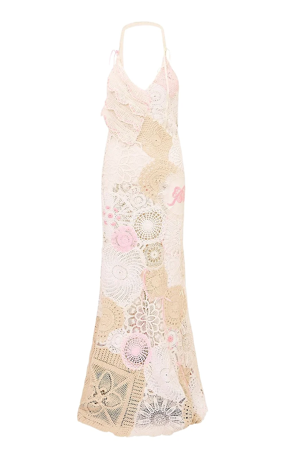 Adalita Patchwork Cotton Crochet Dress Adalita Patchwork Cotton Crochet Dress