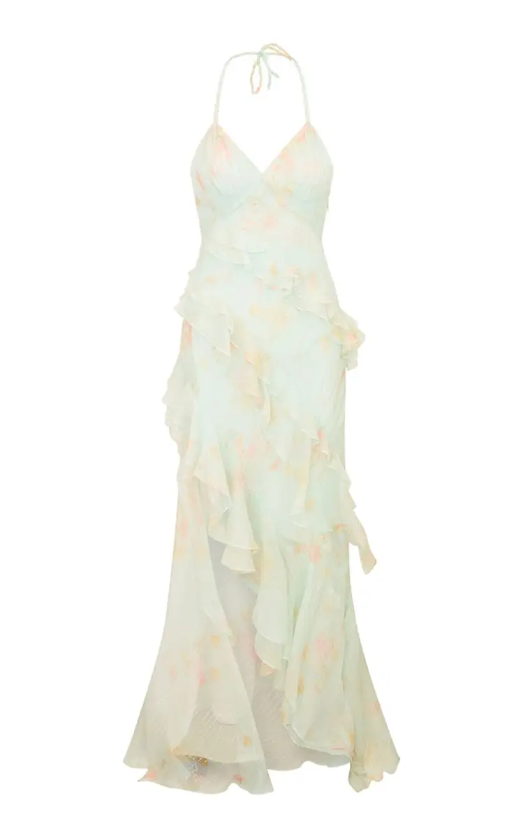 LoveShackFancy Viola Ruffled Chiffon Dress | Image 1 LoveShackFancy Viola Ruffled Chiffon Dress | Image 1