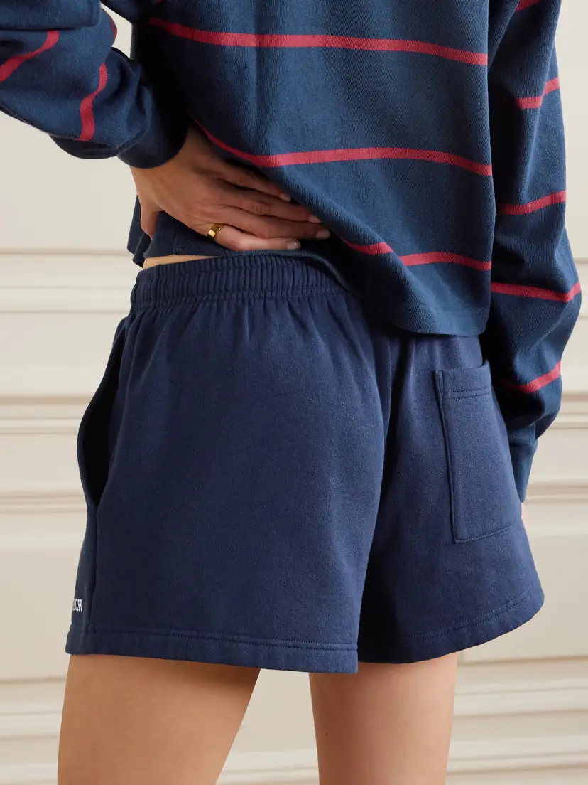 Sporty & Rich Veritas Soft Disco Printed Cotton-blend Jersey Shorts | Thumbnail 3