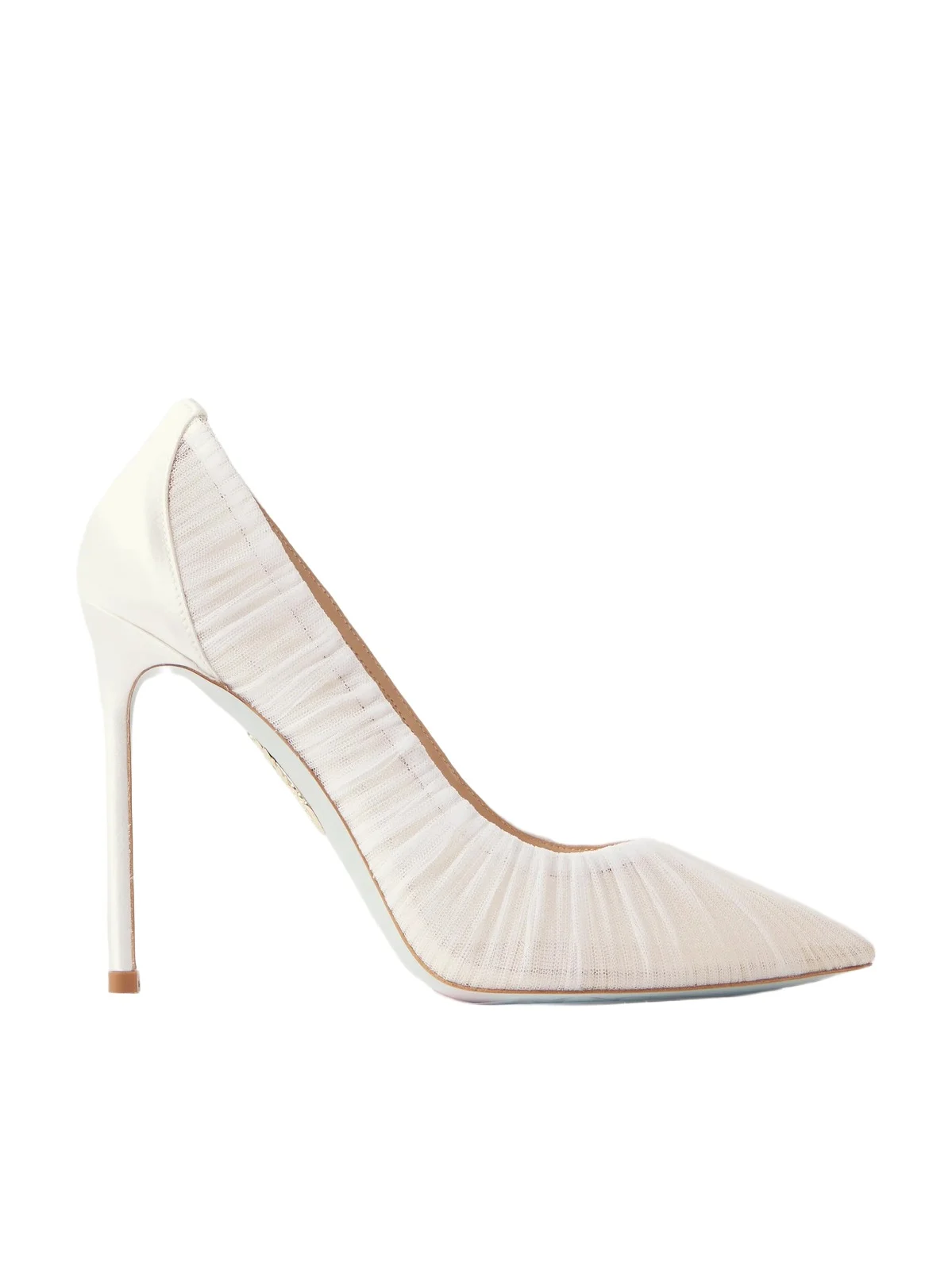 Aquazzura Voile 105 Tulle And Satin Pumps - White