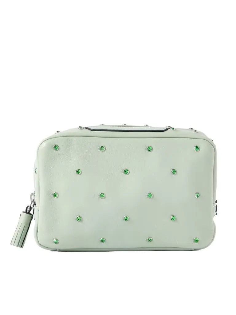 Anya Hindmarch Important Things Tasseled Crystal-embellished Leather Cosmetics Case | Image 1 Anya Hindmarch Important Things Tasseled Crystal-embellished Leather Cosmetics Case | Image 1