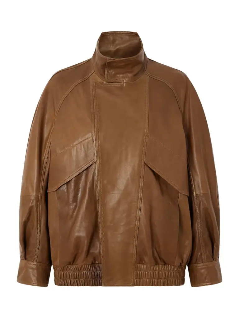 Ariste Oversized Paneled Leather Jacket