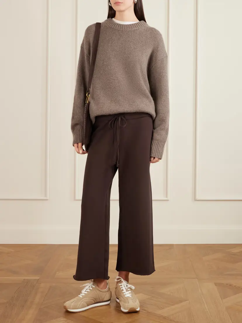Nili Lotan Kiki Cropped Cotton-jersey Track Pants | Thumbnail 2 Nili Lotan Kiki Cropped Cotton-jersey Track Pants | Thumbnail 2
