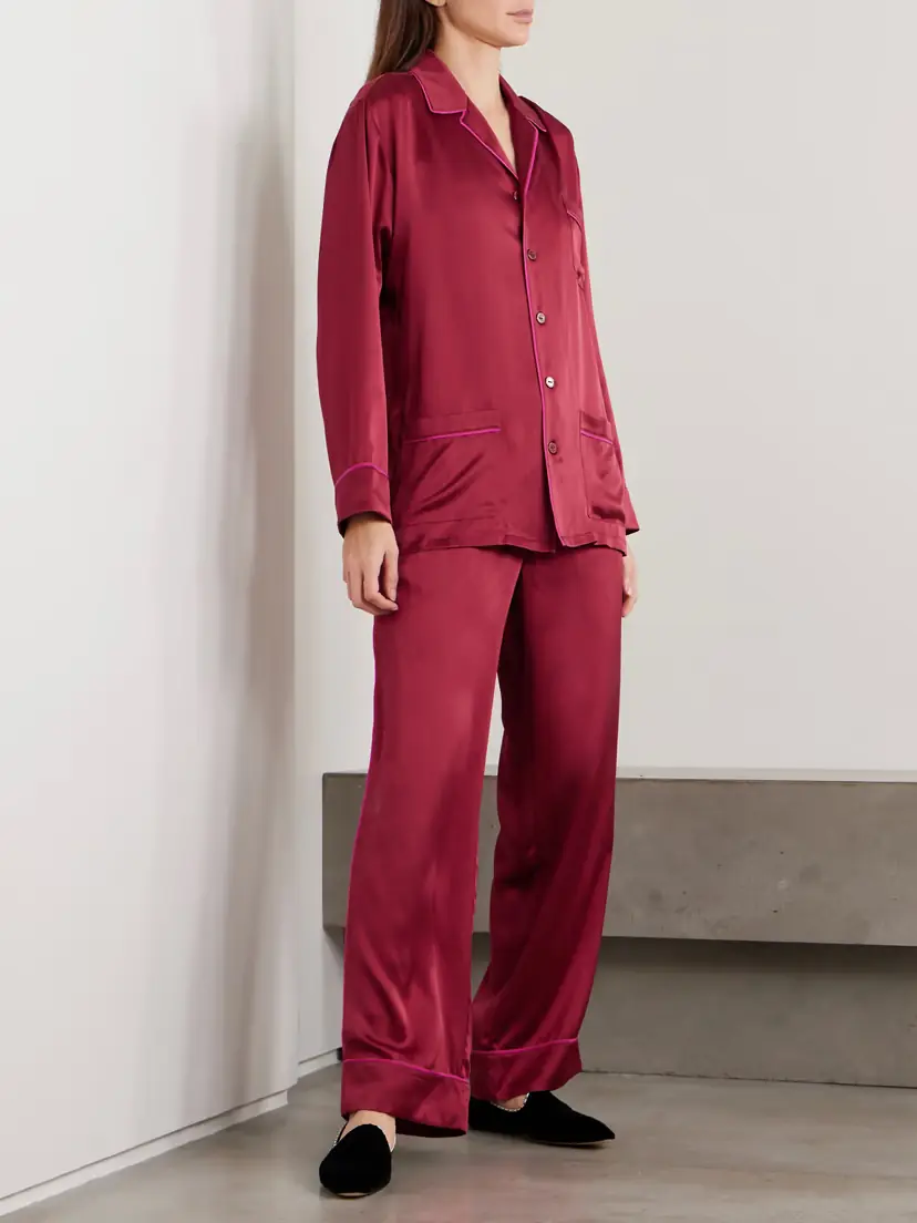 Olivia von Halle Yves Silk-satin Pajama Set | Thumbnail 2