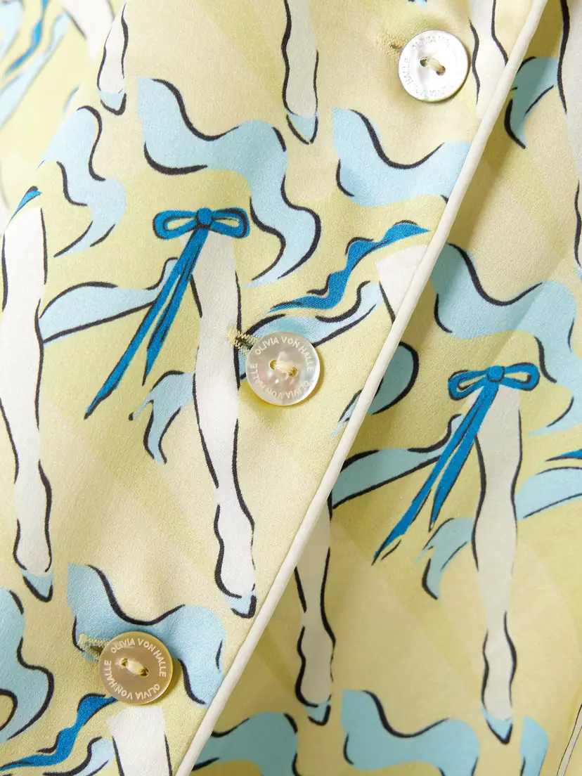 Olivia von Halle Lila Printed Silk-satin Pajama Set | Thumbnail 4 Olivia von Halle Lila Printed Silk-satin Pajama Set | Thumbnail 4
