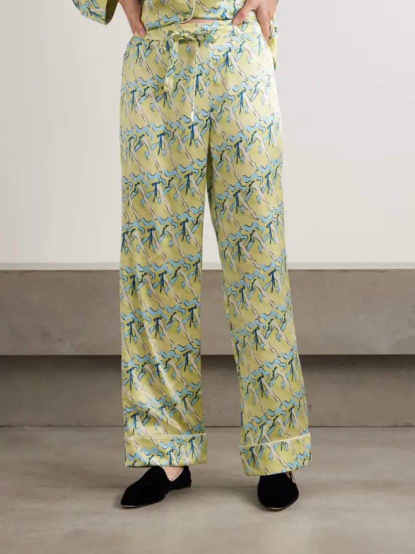 Olivia von Halle Lila Printed Silk-satin Pajama Set | Thumbnail 5 Olivia von Halle Lila Printed Silk-satin Pajama Set | Thumbnail 5