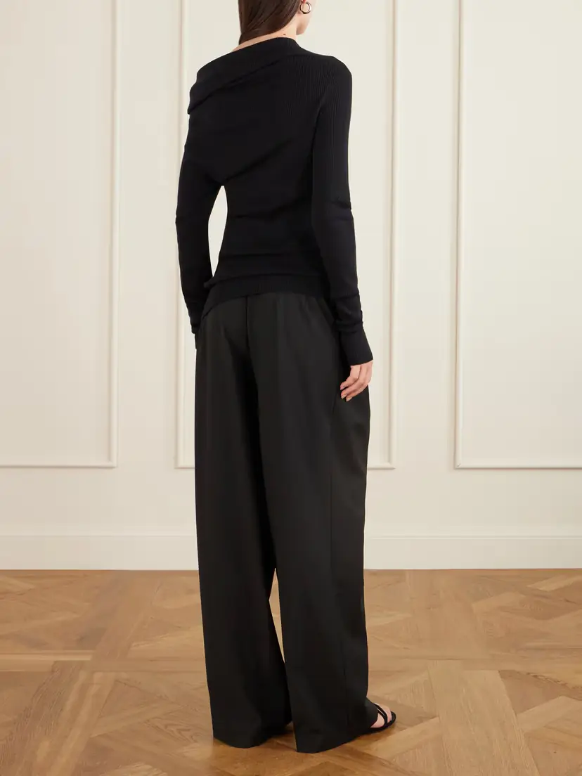 Lisa Yang Agie Ribbed Cotton And Cashmere-blend Sweater | Thumbnail 4 Lisa Yang Agie Ribbed Cotton And Cashmere-blend Sweater | Thumbnail 4
