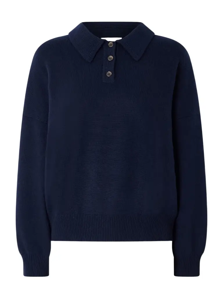 Lisa Yang Etta Cashmere Polo Sweater | Image 1 Lisa Yang Etta Cashmere Polo Sweater | Image 1