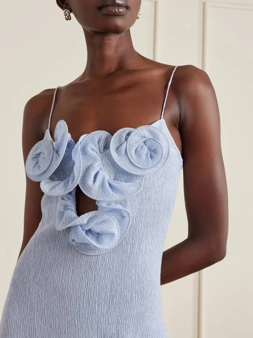Magda Butrym Embellished Textured Lyocell-blend Mini Dress | Thumbnail 4 Magda Butrym Embellished Textured Lyocell-blend Mini Dress | Thumbnail 4