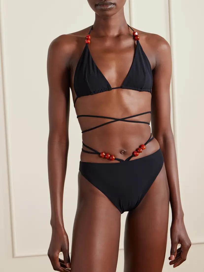 Magda Butrym Beaded Bikini Top | Thumbnail 2 Magda Butrym Beaded Bikini Top | Thumbnail 2