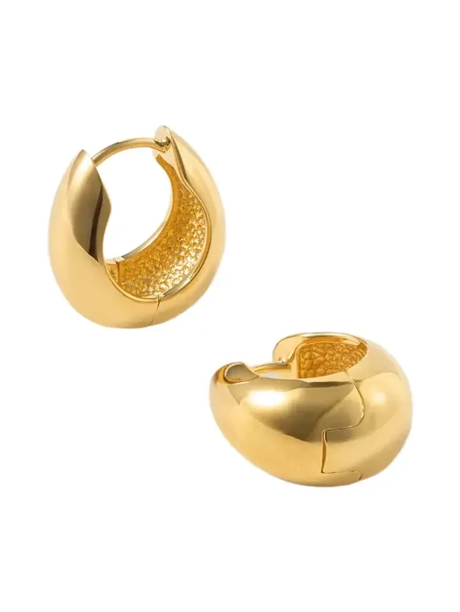 Gold Vermeil Hoop Earrings