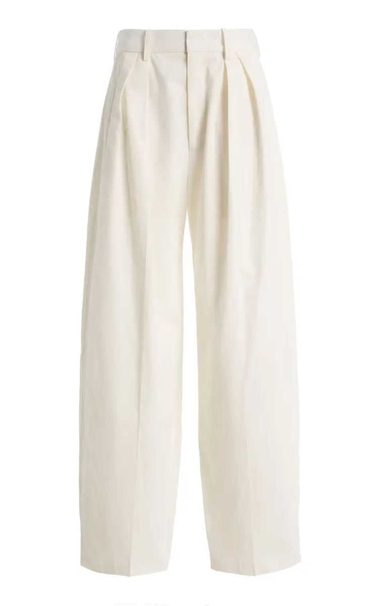 Kallmeyer Joel Pleated Cotton-Poplin Trousers | Image 1 Kallmeyer Joel Pleated Cotton-Poplin Trousers | Image 1