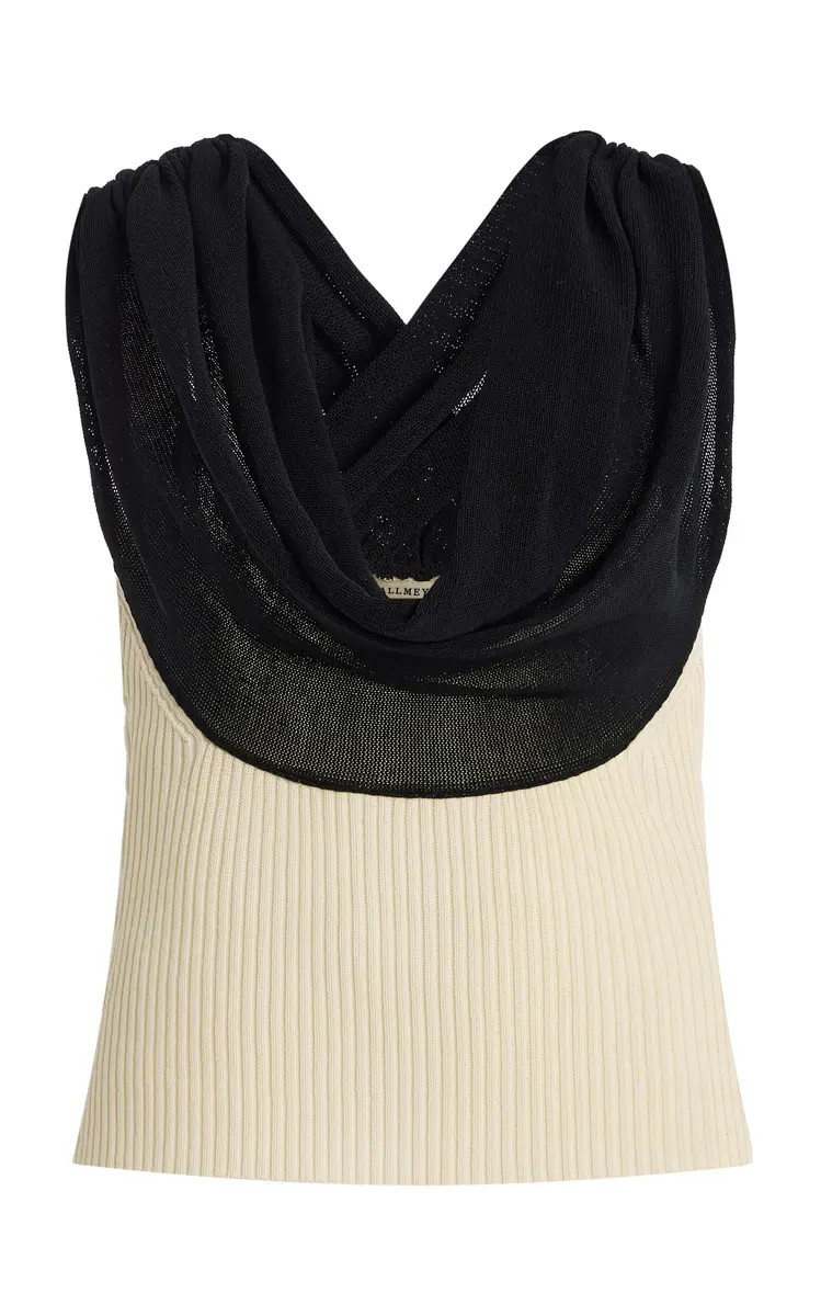 KALLMEYER Meeka Cowl-Neck Cotton-Blend Top | Image 1 KALLMEYER Meeka Cowl-Neck Cotton-Blend Top | Image 1