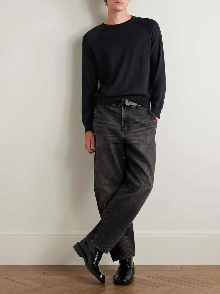 Nili Lotan Reggie Silk and Cotton-Blend Sweater - Men | Thumbnail 2 Nili Lotan Reggie Silk and Cotton-Blend Sweater - Men | Thumbnail 2
