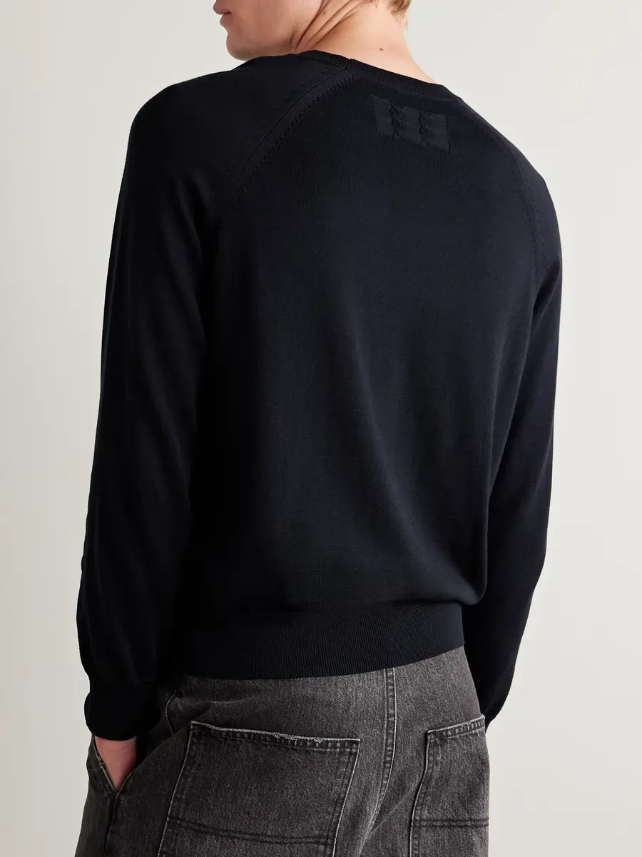 Nili Lotan Reggie Silk and Cotton-Blend Sweater - Men | Thumbnail 3 Nili Lotan Reggie Silk and Cotton-Blend Sweater - Men | Thumbnail 3