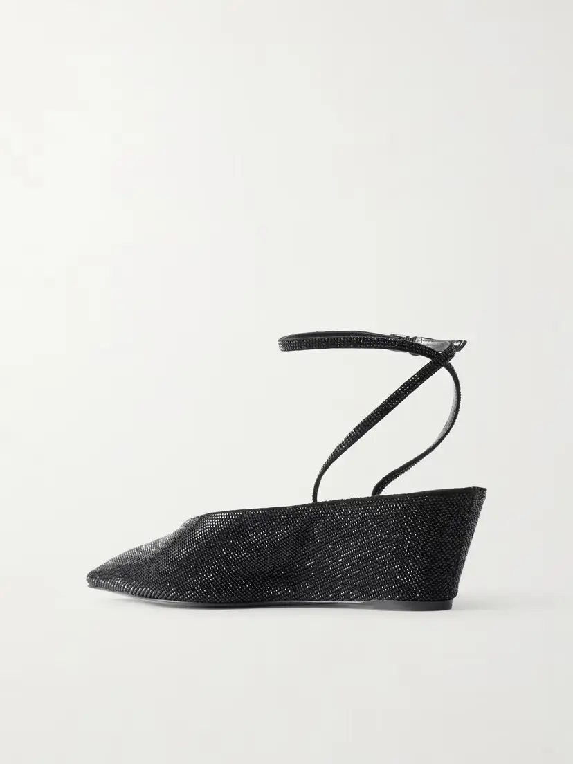 Tory Burch Crystal-embellished Leather Wedge Pumps | Thumbnail 3 Tory Burch Crystal-embellished Leather Wedge Pumps | Thumbnail 3